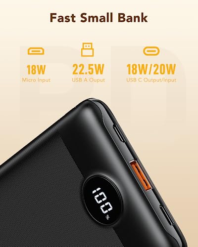 Detalle de VEGER Power Bank 10000mAh: carga rápida y diseño ultradelgado para tus dispositivos
