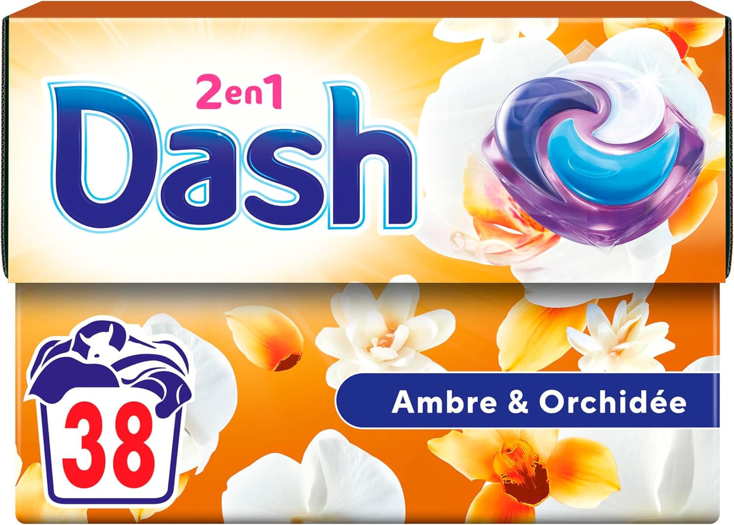 Detalle de Dash 2-en-1 PODS 50 lavages Ambre