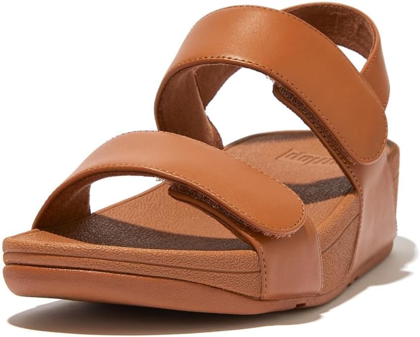 Detalle de Fitflop Lulu Adjustable Leather Back-strap Sandals – Sandales femme polyvalentes et confortables