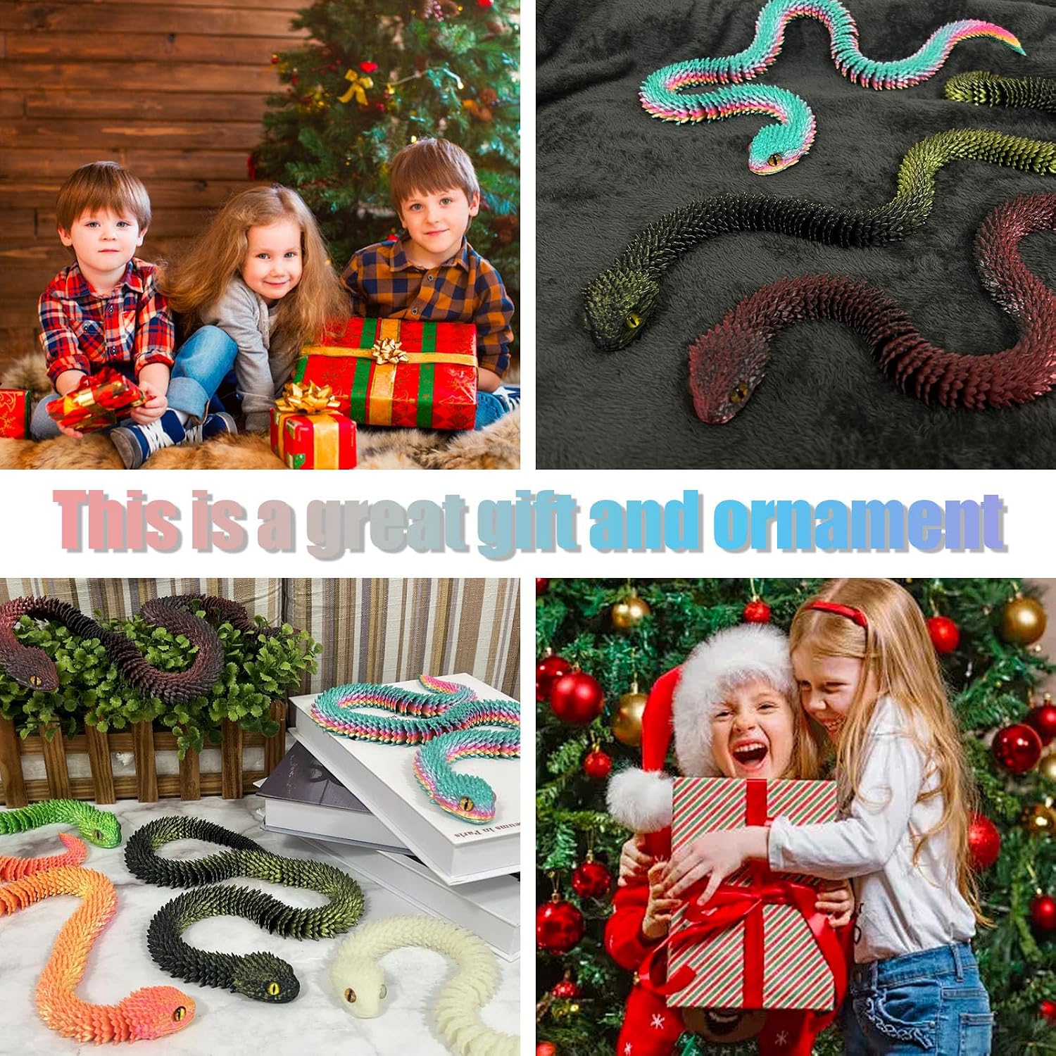 Detalle de 3D Printed Snake Viper Toy, 24-Inch
