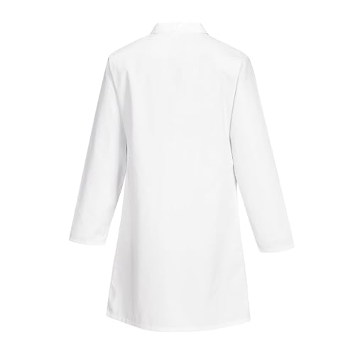 Detalle de Portwest Hygiene & Warehouse Coat à Poches Multiples, Ventilé, Blanc, Medium – Ref 2852MED