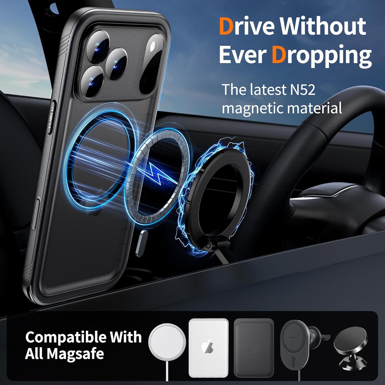 Thumbnail 2 de Cozycase TOP Full Waterproof 360 Military Case for iPhone 17 Pro Max – Black