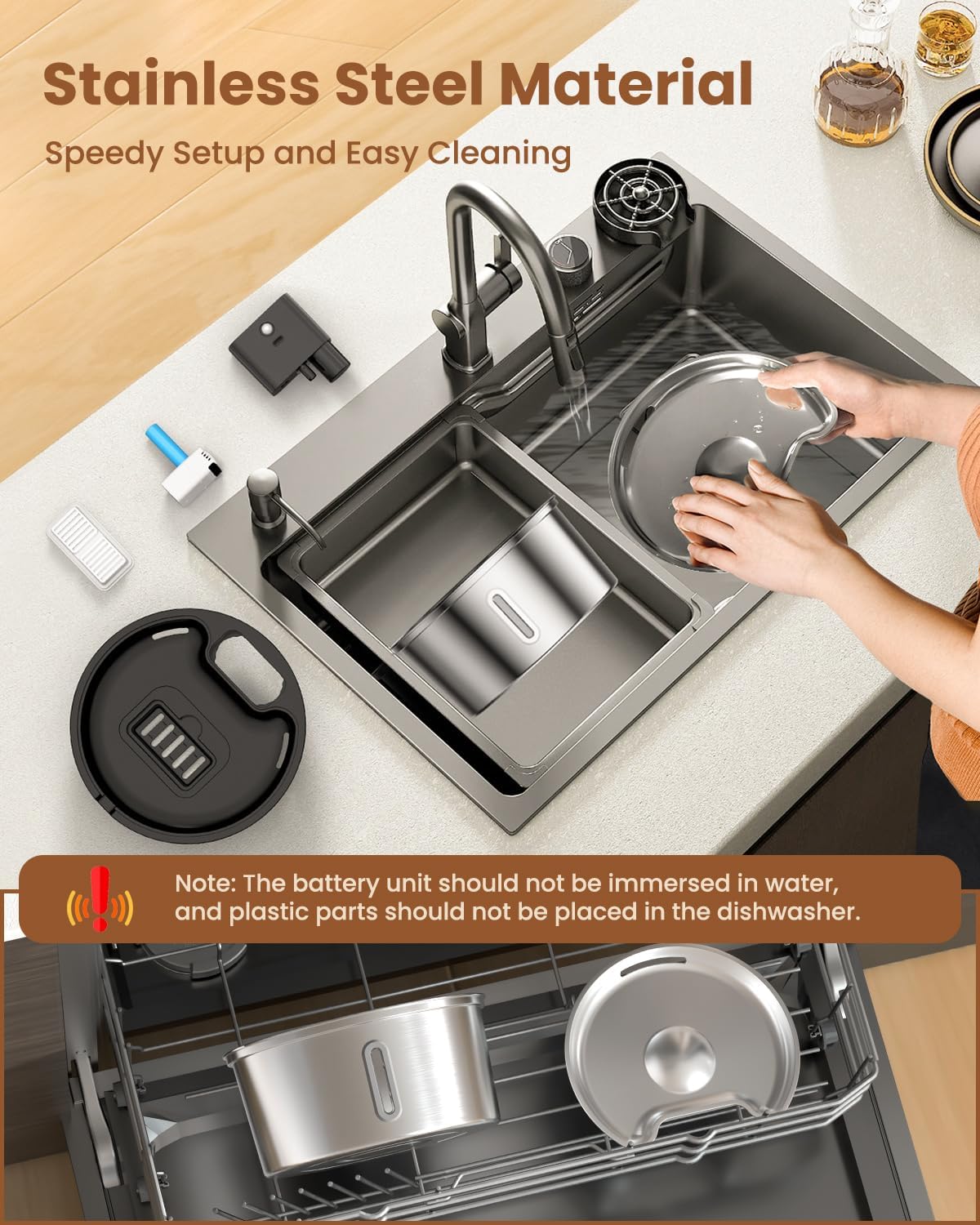 Thumbnail 6 de PawPoll Wireless Cat Water Fountain (3.2L) with Rechargeable Battery, Sensor Mode & 6 Filters