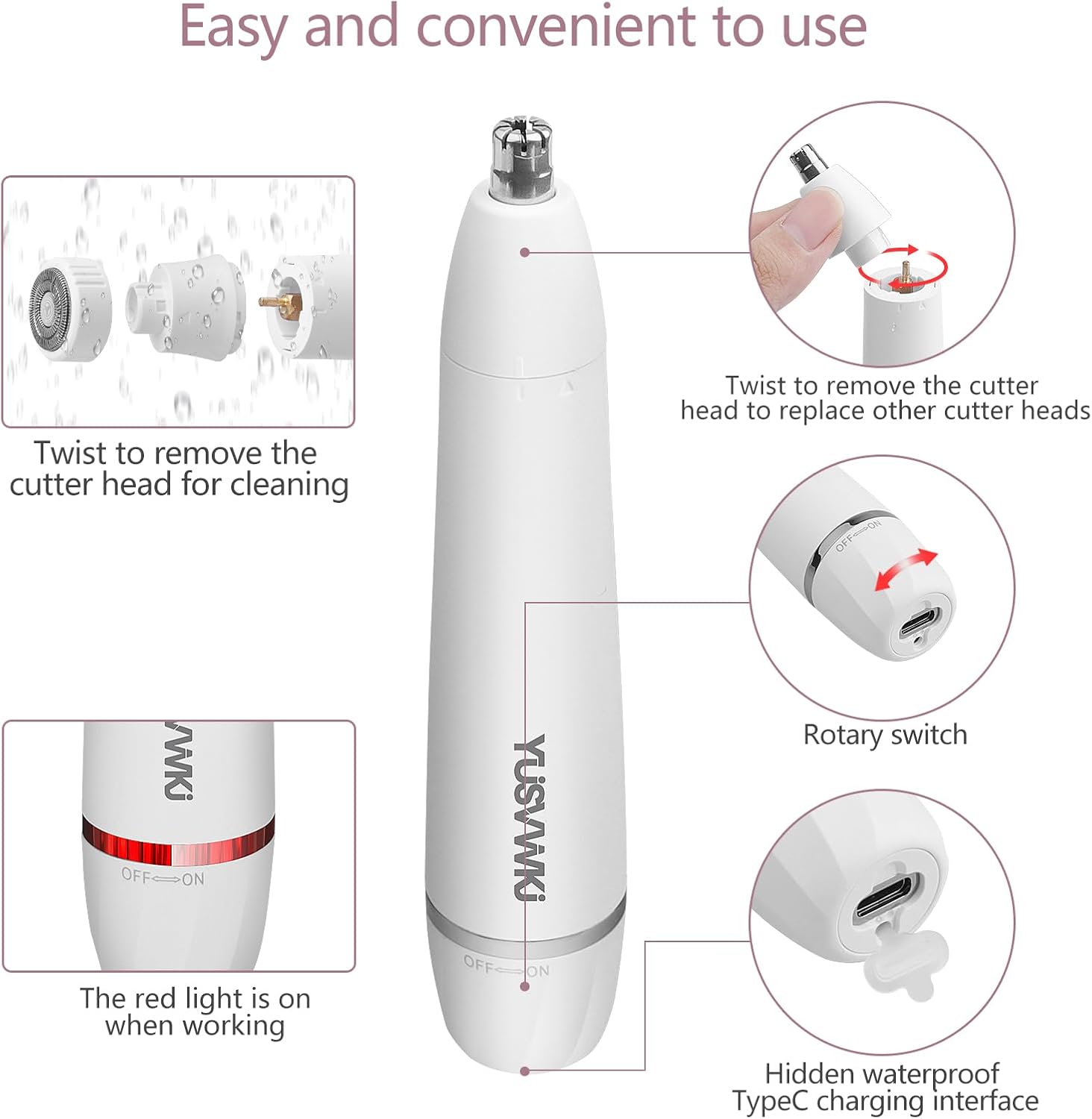 Thumbnail 4 de yusvwkj 5-in-1 Lady Shaver for Women: Painless Hair Removal On The Go