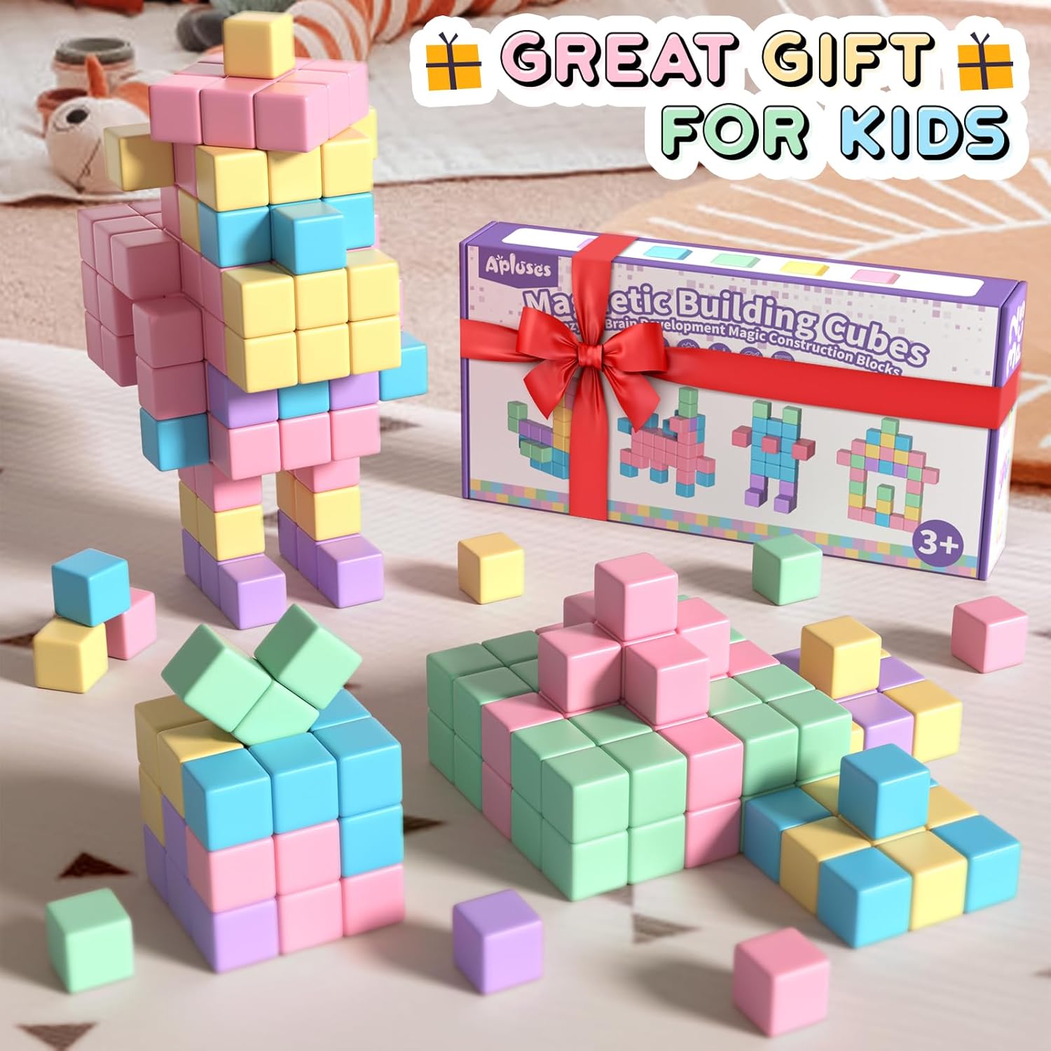 Thumbnail 5 de Magnetic Blocks for Kids Large Cubes