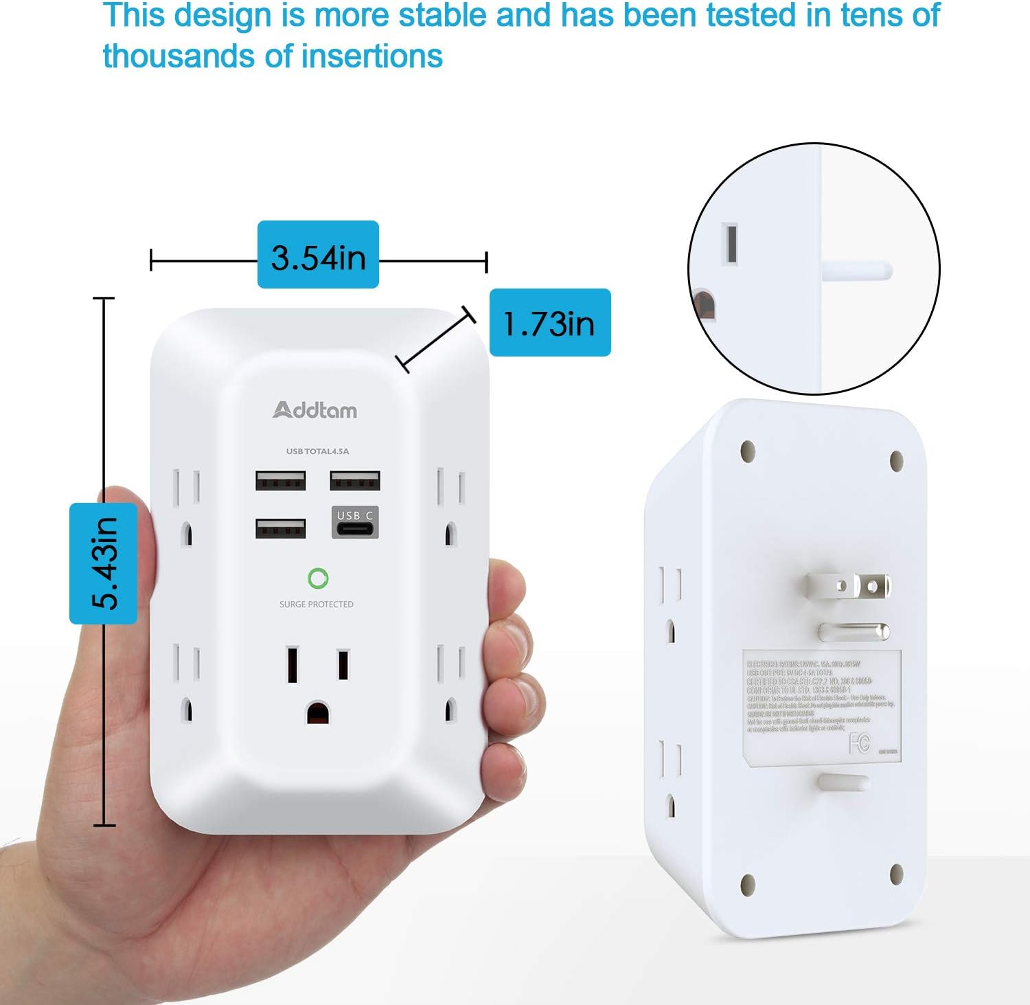 Thumbnail 5 de Addtam USB Wall Charger 1800J ๐