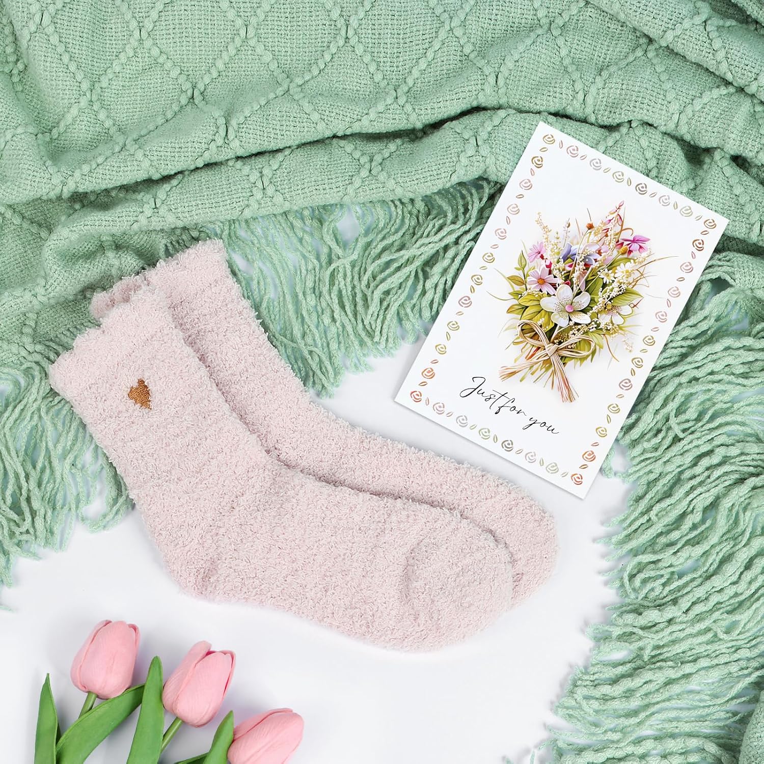 Detalle 2 de Geschenkkorb für Frauen mit Decke 7-teilig