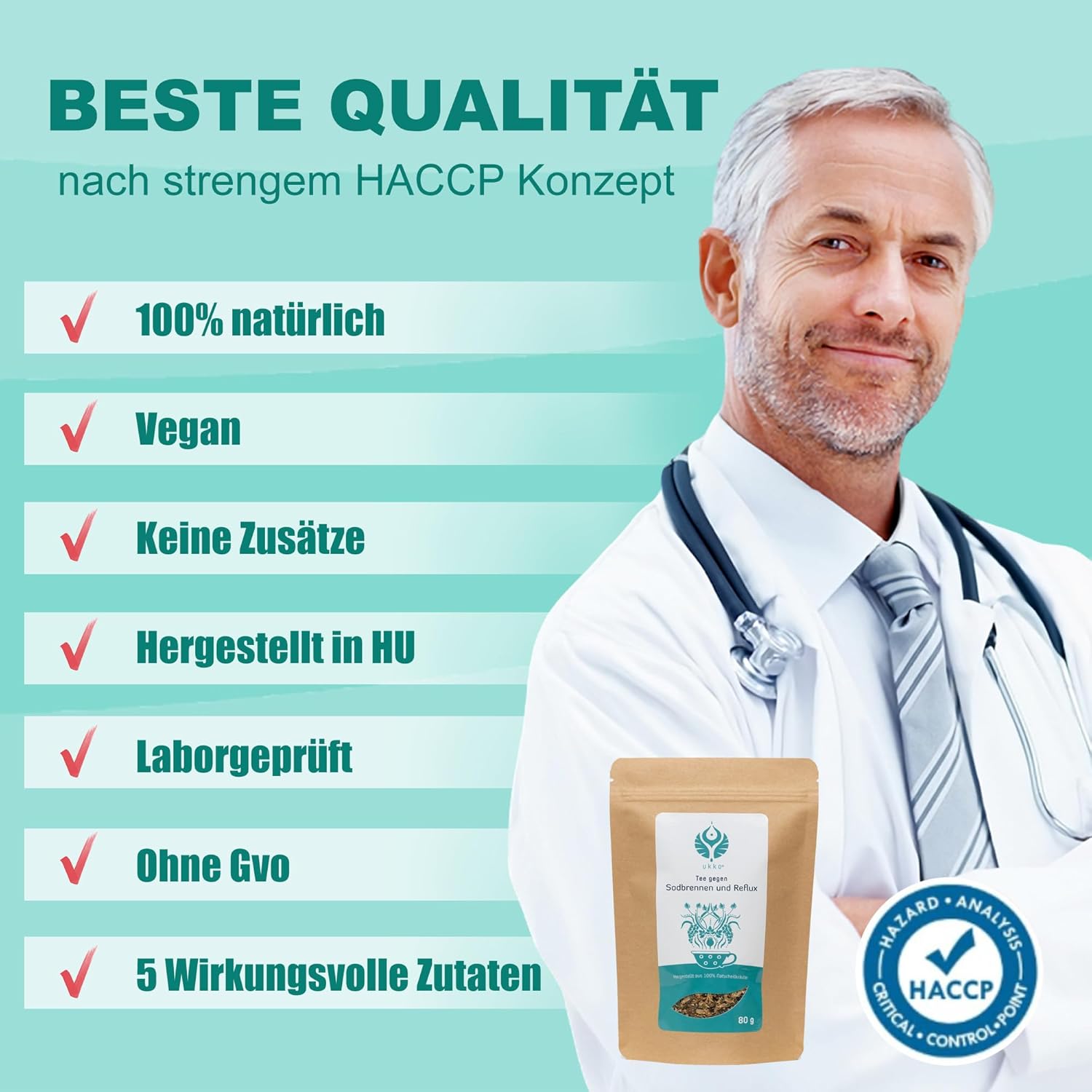 Detalle 2 de UKKO Reflux Teemischung 80 g đź«–
