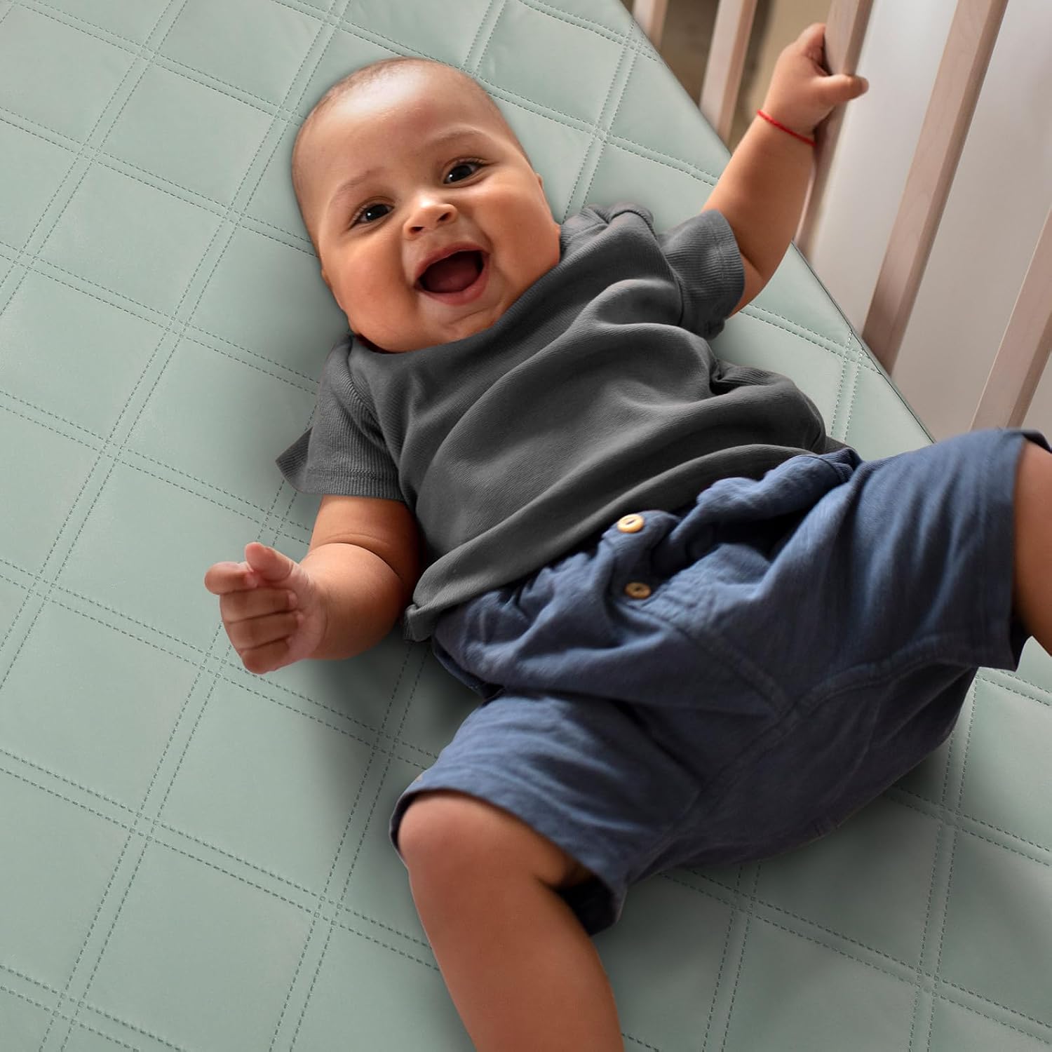 Thumbnail 6 de Yoofoss Waterproof Crib Mattress Protector, Quilted 2-Pack, 52" x 28