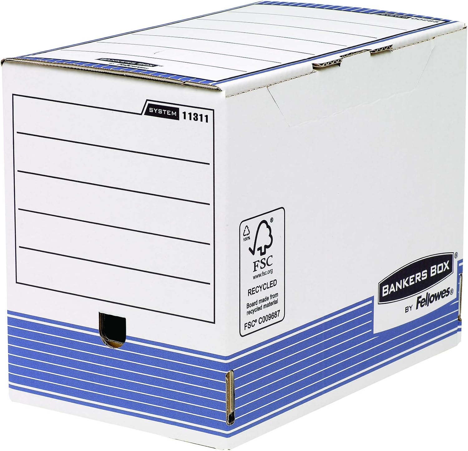 Detalle 2 de Bankers Box 1131102 Scatola Archivio A4+ System – 10 pezzi, dorso 200 mm, FSC