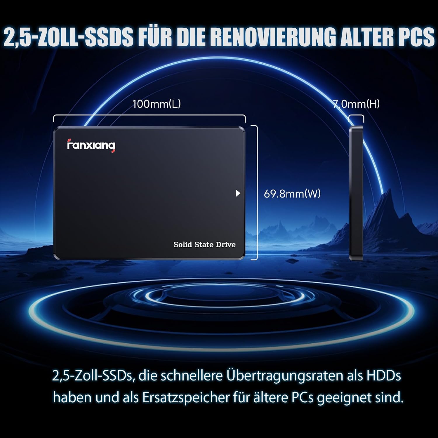 Thumbnail 2 de Fanxiang S101Q SATA SSD 1TB 2,5 Zoll – Zuverlässige interne SSD für Desktop und Laptop