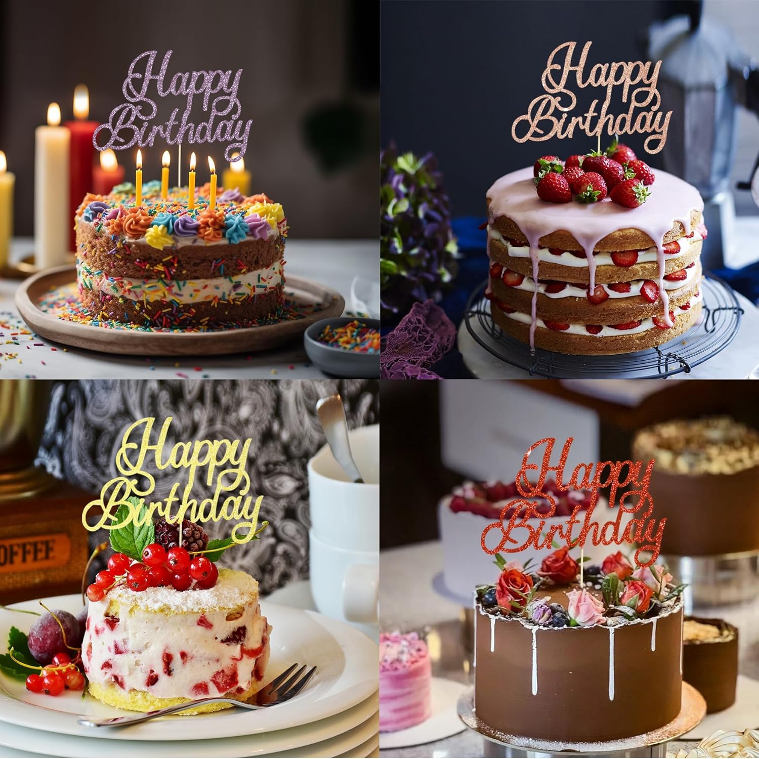 Thumbnail 3 de RIBBOOO Happy Birthday Cake Topper 1 pack 🎂