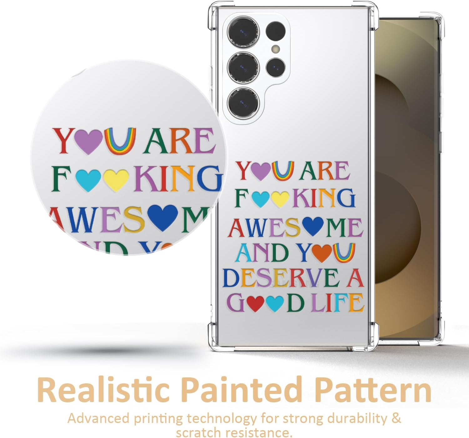 Thumbnail 5 de CAROKI Clear Rainbow Praise Case for Samsung S25 Ultra
