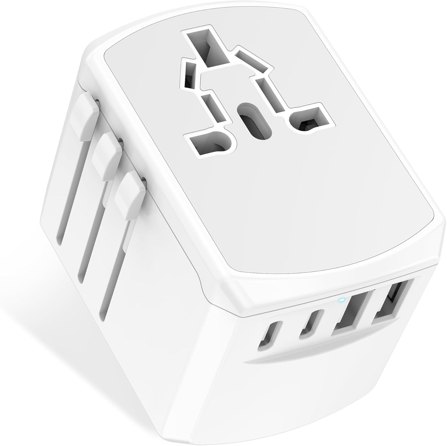 Detalle de Adattatore Universale da Viaggio 5 in 1 con 2 USB A, 2 Type-C e 1 Spina AC