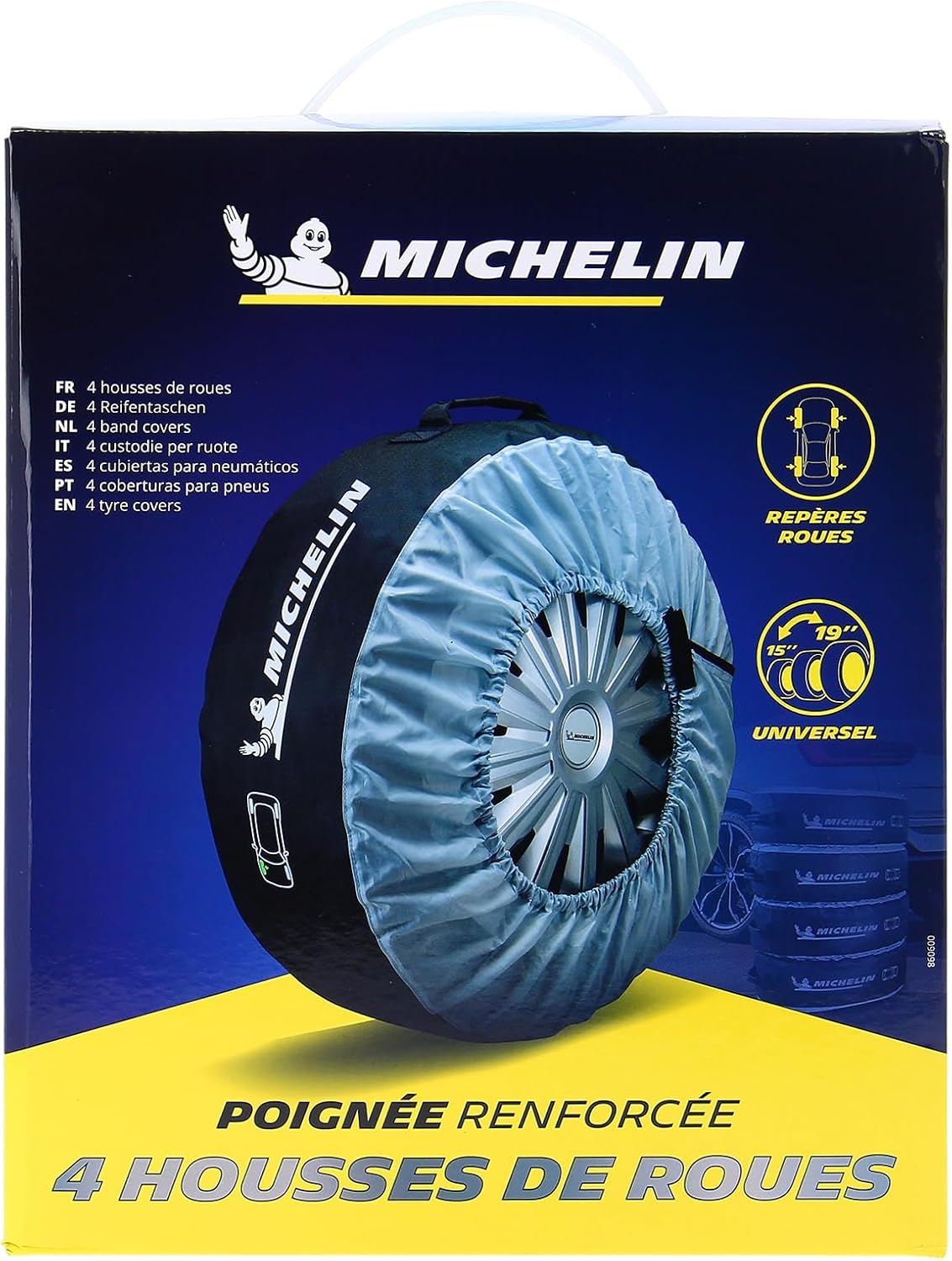 Thumbnail 2 de MICHELIN 009098: 4 Housses de Rangement Universelles pour Roues et Pneus 15–19” — Sac de Transport Nylon