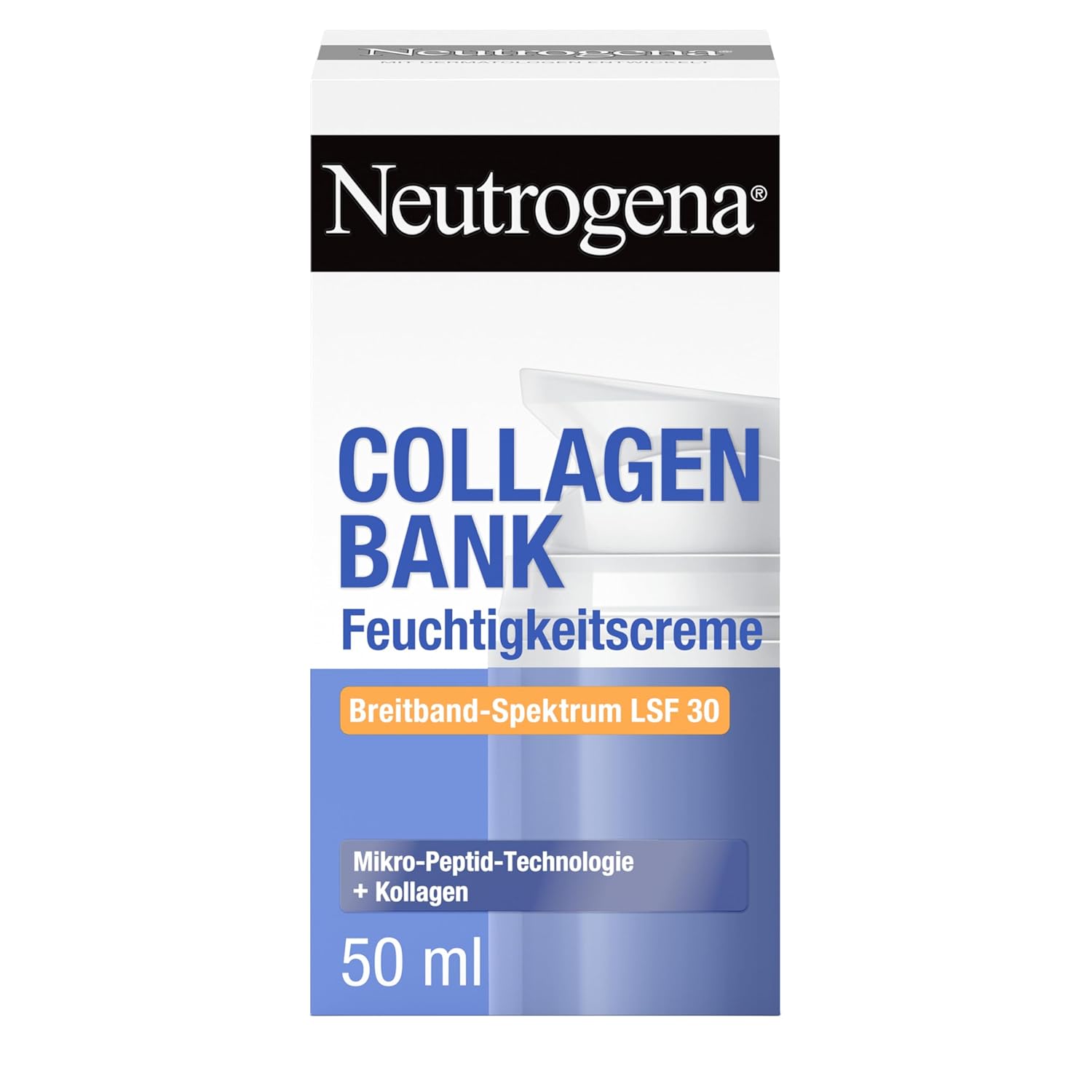 Detalle de Neutrogena Collagen Bank Feuchtigkeitscreme mit LSF 30 – Anti-Aging Tagescreme mit Mikro-Peptid-Technologie (50 ml)