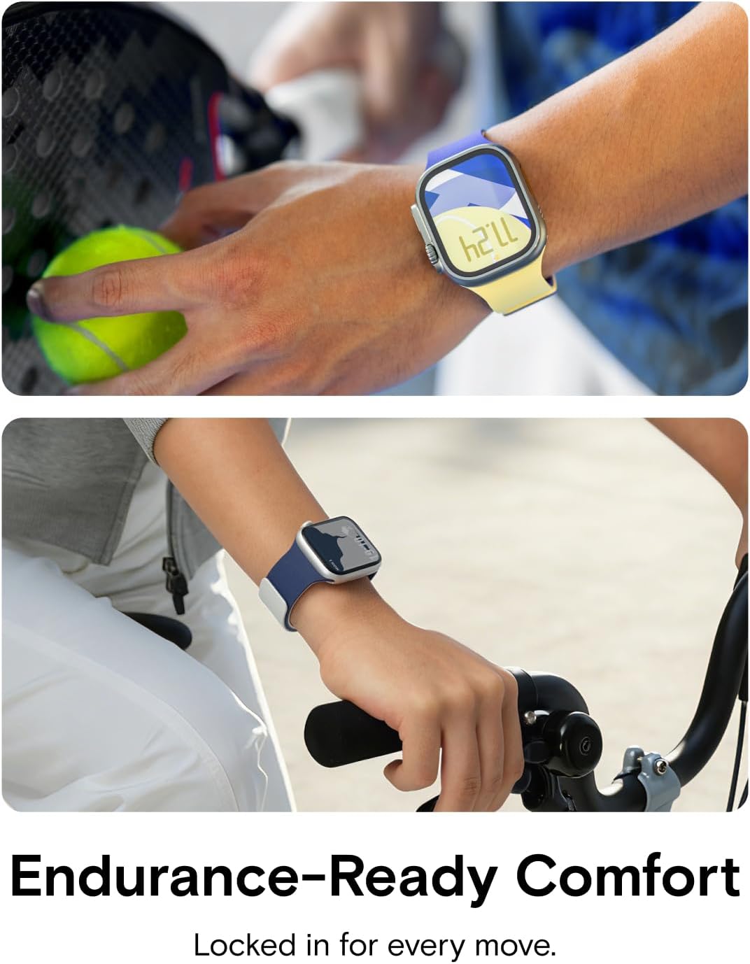 Detalle de MOFT Snap Duo magnetic Apple Watch bands (Duo-Colour) with soft textured silicone