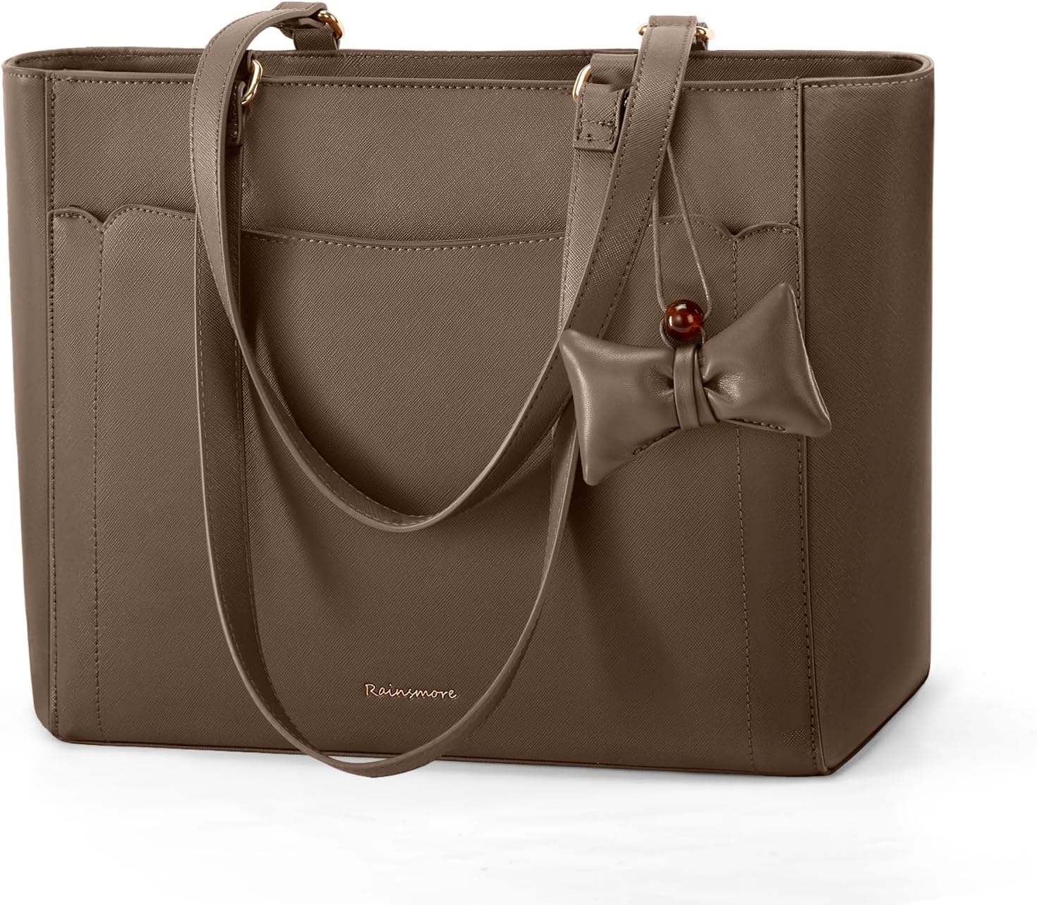 Detalle de RAINSMORE Borsa Donna Grande Porta PC 14 Pollici Impermeabile: tote elegante con multi-scomparti