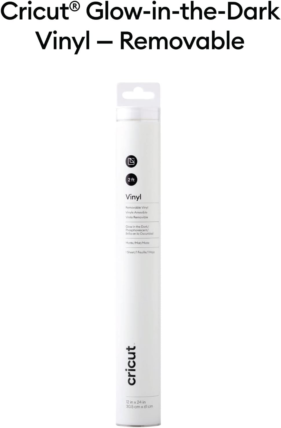 Detalle de Cricut Glow-in-the-Dark Vinyl (Removable) – 12in x 24in roll
