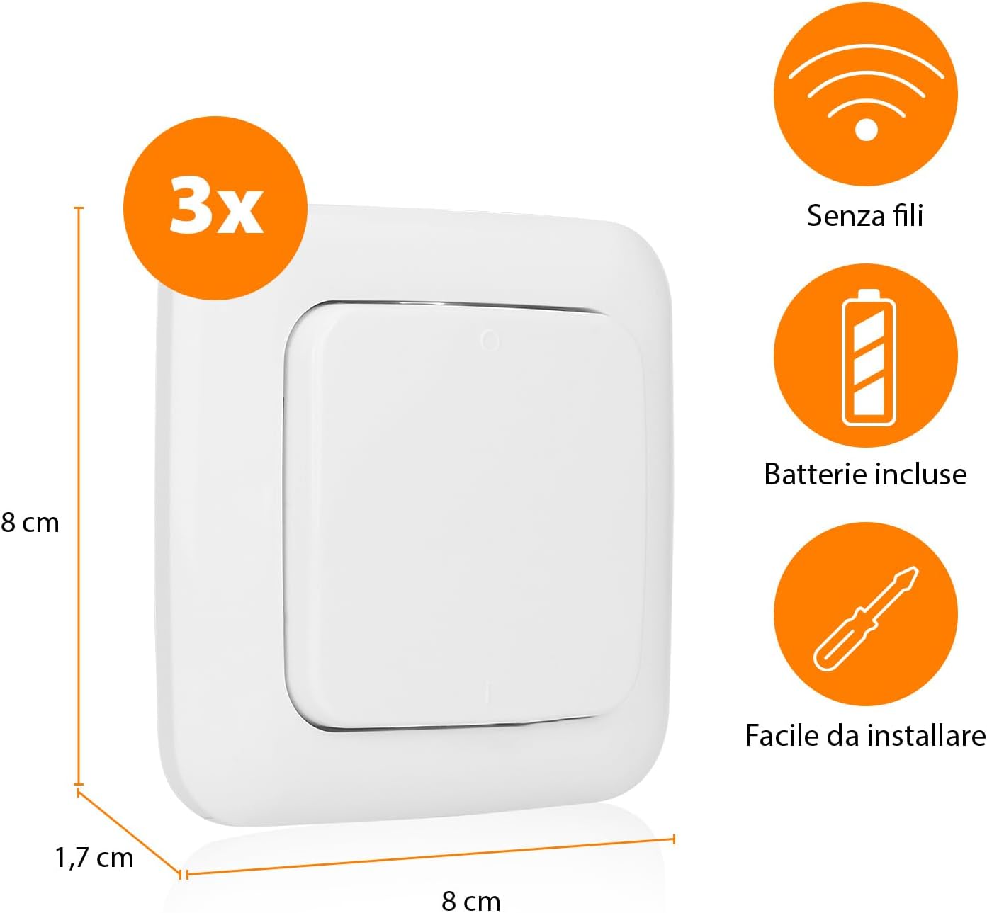 Thumbnail 2 de Smartwares SH4-99567 Set Plug & Connect con 3 interruttori wireless e 1 presa da incasso per illuminazione camera da letto