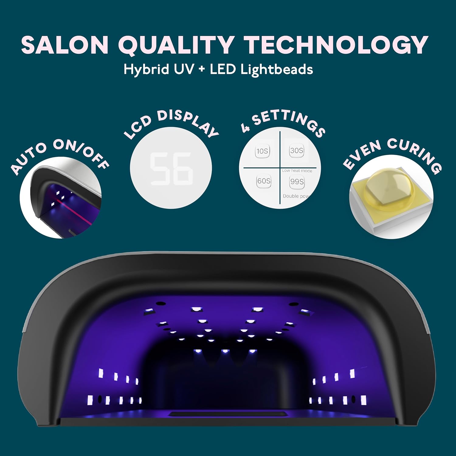 Detalle 2 de SUNUV LED Nail Lamp with LCD display 💅