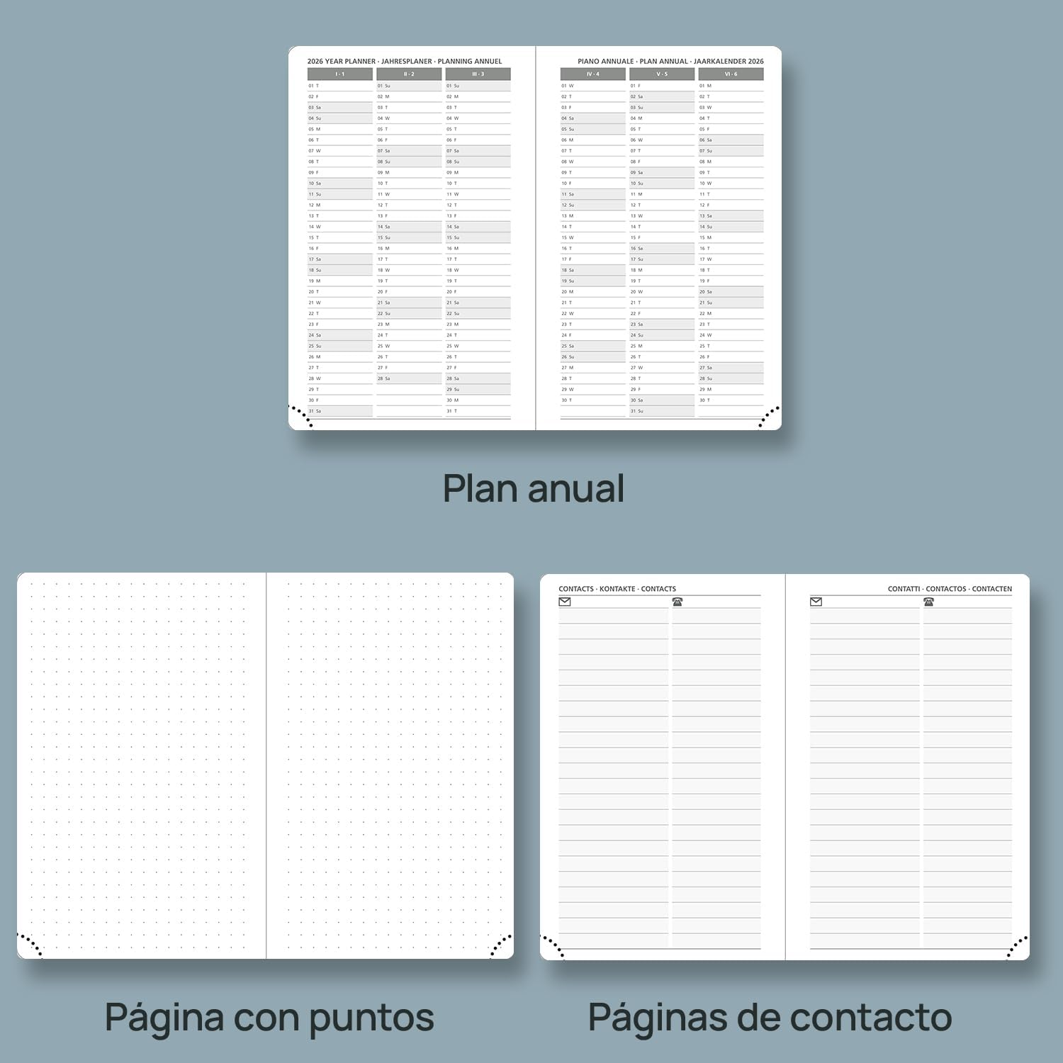 Thumbnail 4 de POPRUN Agenda 2026 Semana Vista 16 x 10,5 cm
