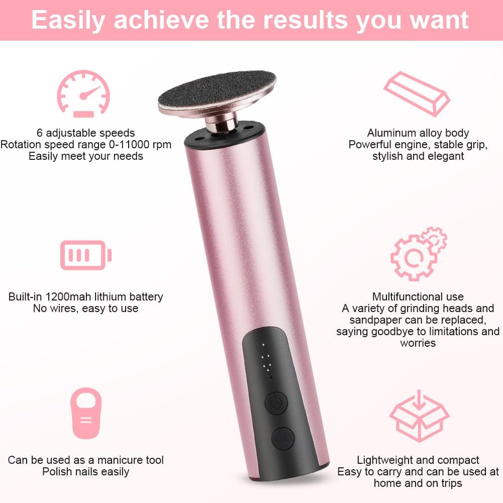 Detalle 2 de ACWOO Electric Foot File 6‑Speed