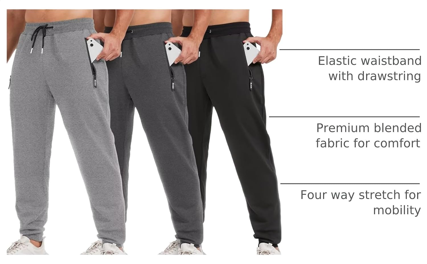 Thumbnail 3 de lomsoe 3 Pack Sweatpants for Men