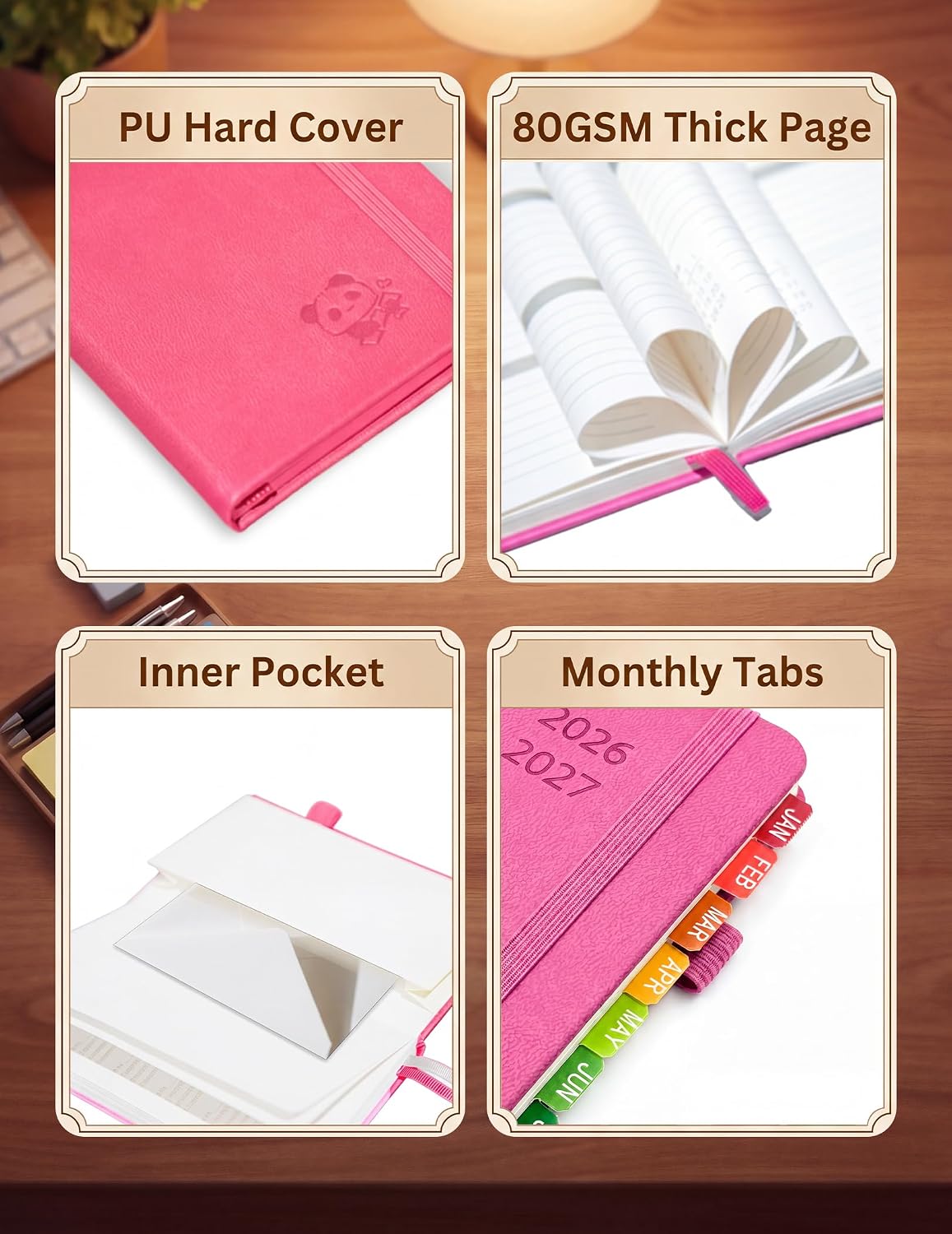 Thumbnail 4 de YihurKis A6 Slim Academic Planner, Weekly and Monthly, Aug 2026–Dec 2027