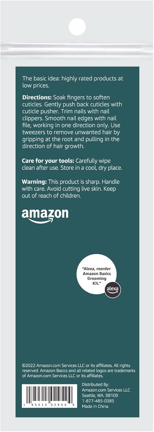 Thumbnail 1 de Amazon Basics 5-Piece Nail Care Grooming Kit (Manicure & Pedicure Set)