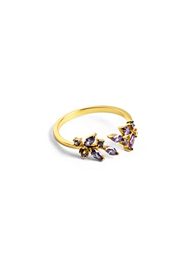 Detalle de SINGULARU Anillo Buganvilla, plata 925 bañada 18 Kt 💍