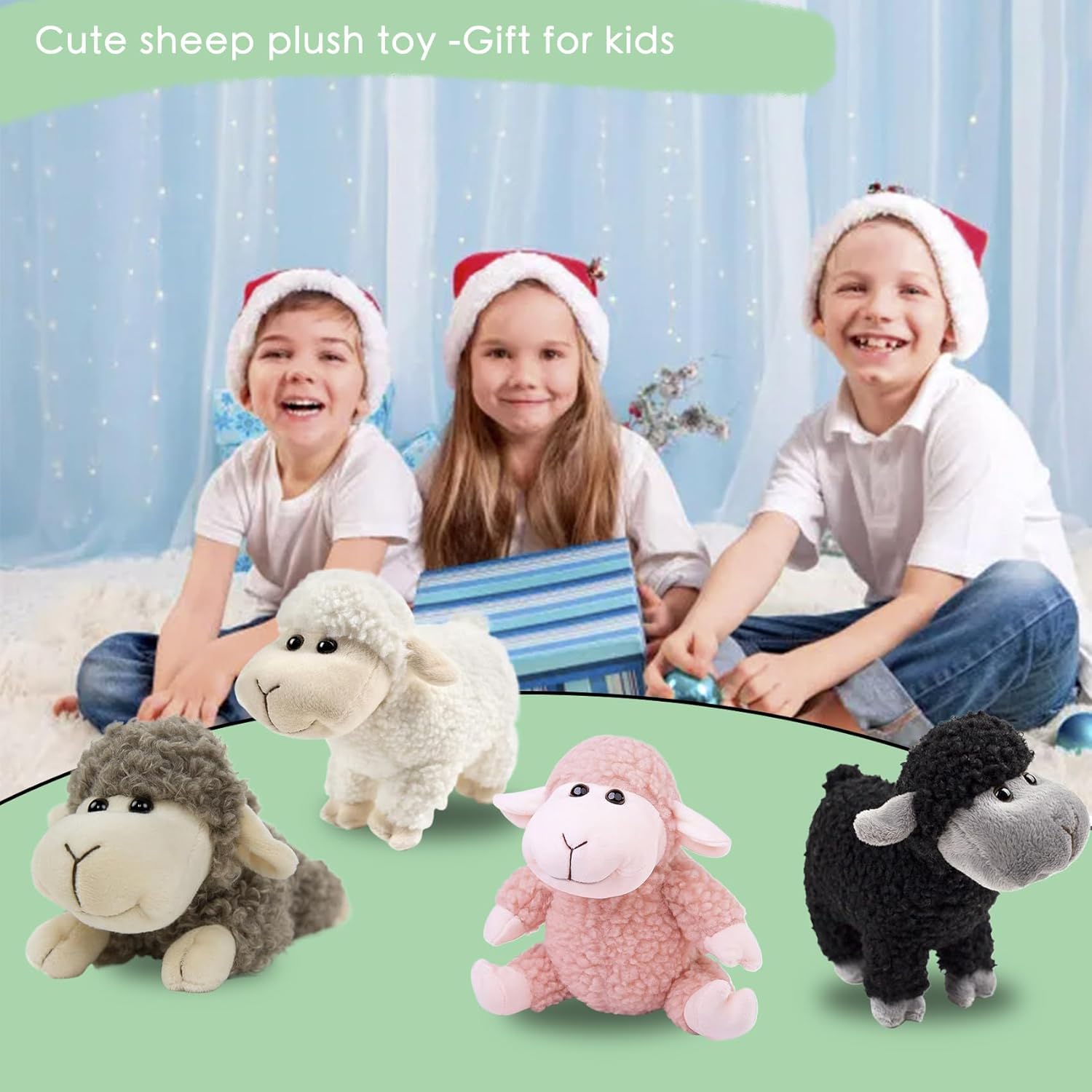 Thumbnail 4 de Lilizzhoumax Simulation Lamb Plush Toy – 13cm Pink, Realistic Small Sheep, Super Soft, Cute Home Decor & Gift
