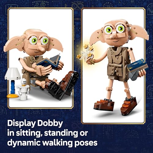 Detalle de LEGO Harry Potter 76469 2-in-1 Dobby the Free Elf and Kreacher Model Kit