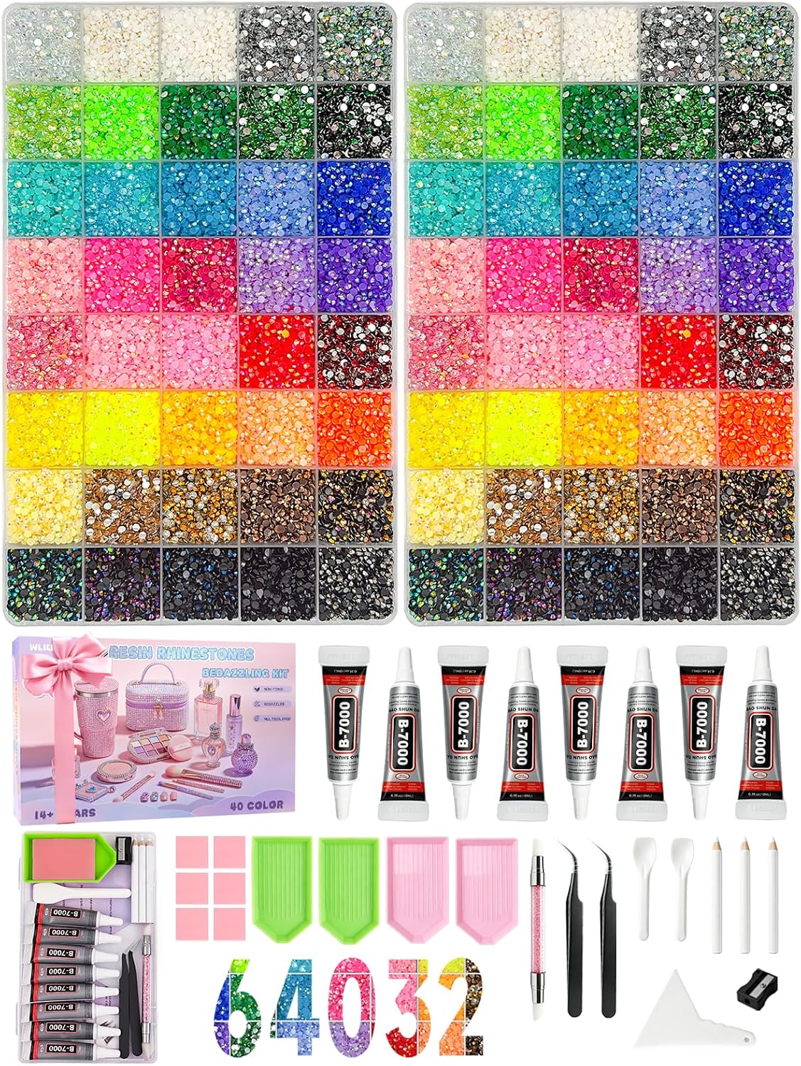 Detalle de Wliurf Bedazzling Kit 3mm Rhinestones