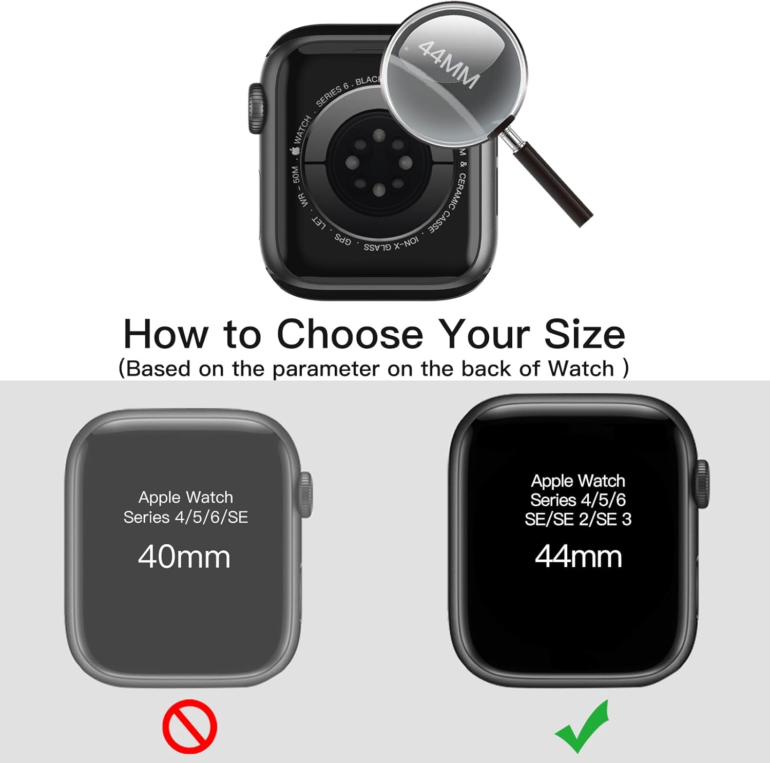 Detalle 2 de JETech Case for Apple Watch 44mm with protector