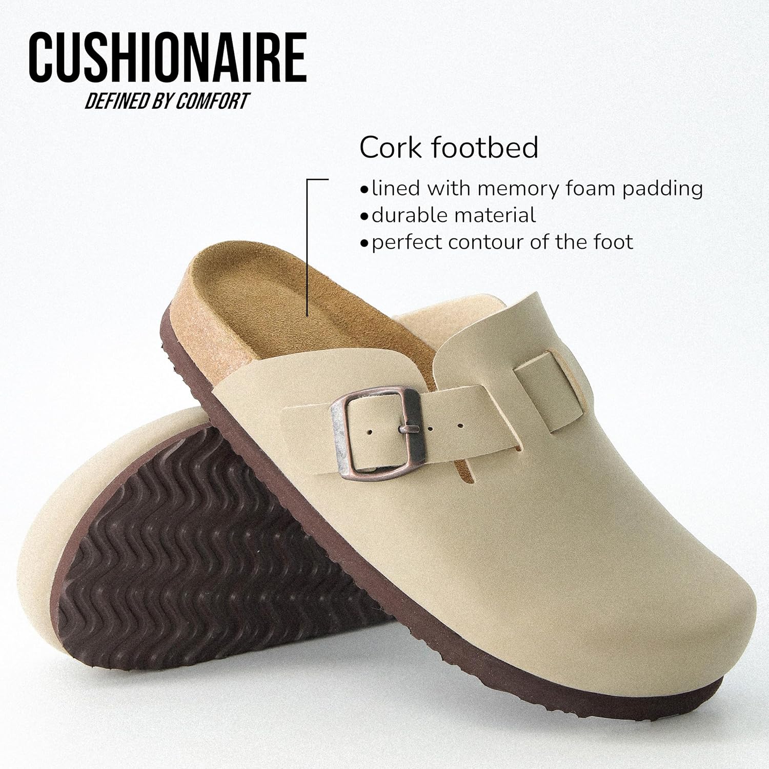 Detalle 2 de CUSHIONAIRE Hana Vegan Suede Clogs with Arch Support đ