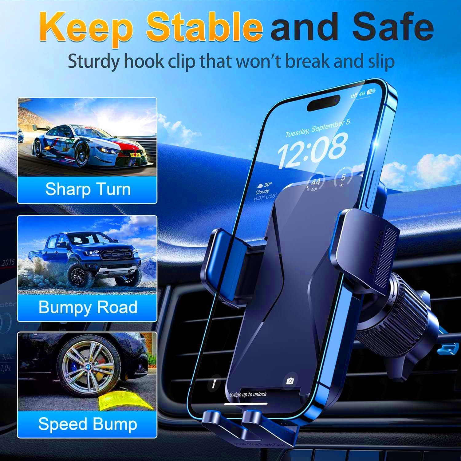 Thumbnail 2 de Qifutan Car Vent Phone Holder