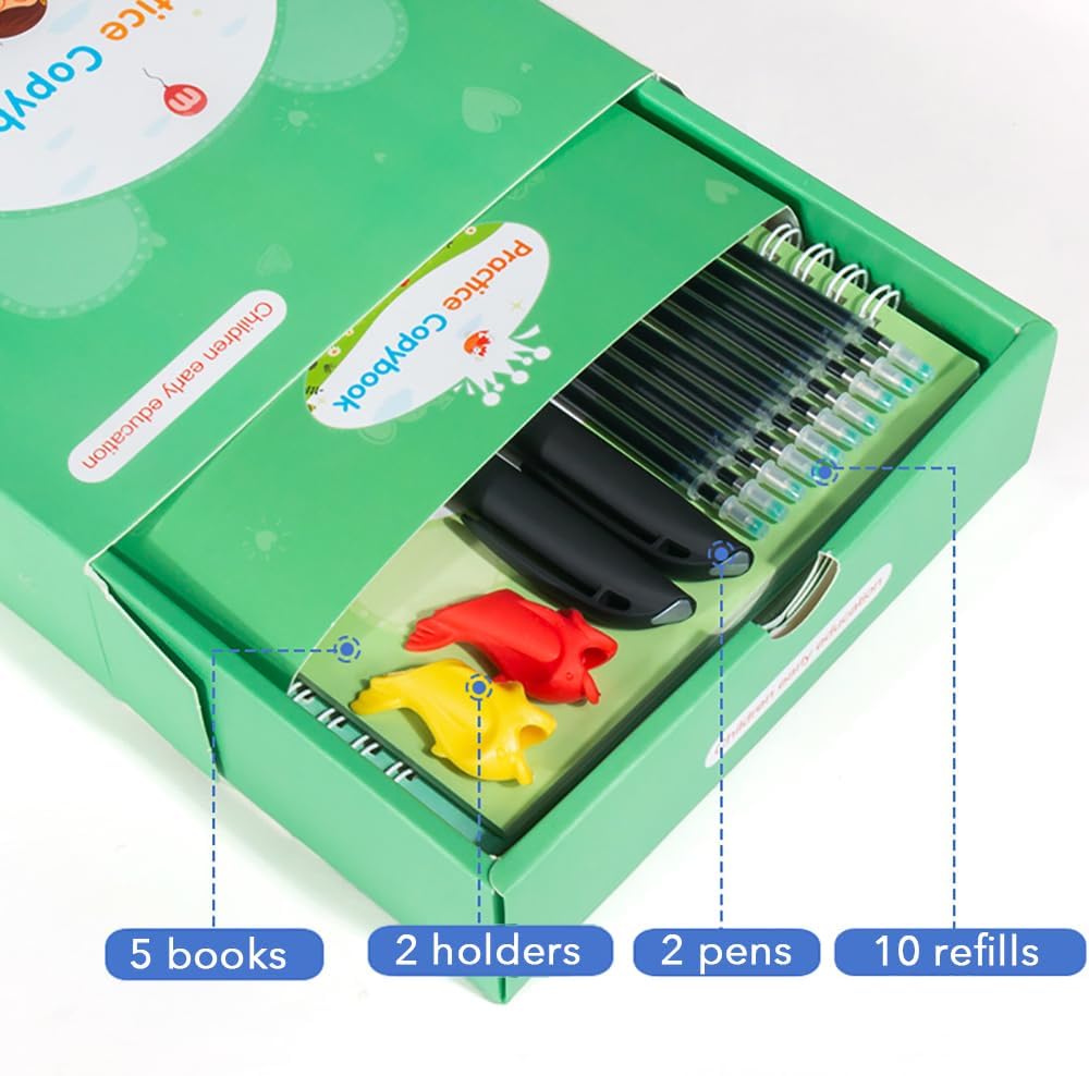 Detalle de Reusable handwriting practice copybooks, 5-book set