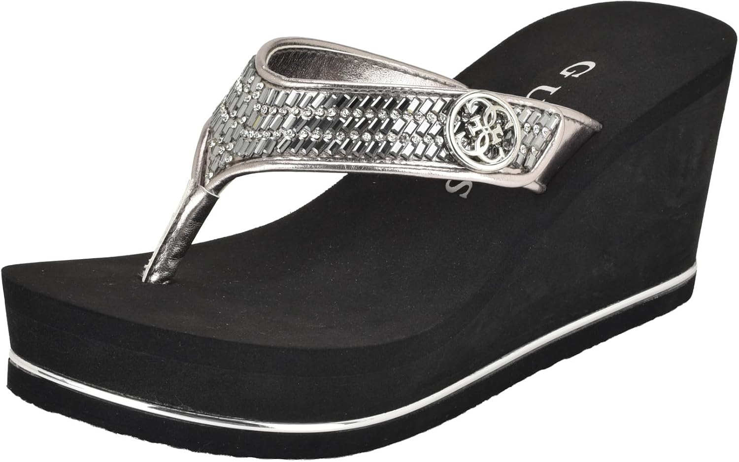 Thumbnail 6 de GUESS Gwsarraly4 TonguesFemme : Sandales à plateforme avec strass