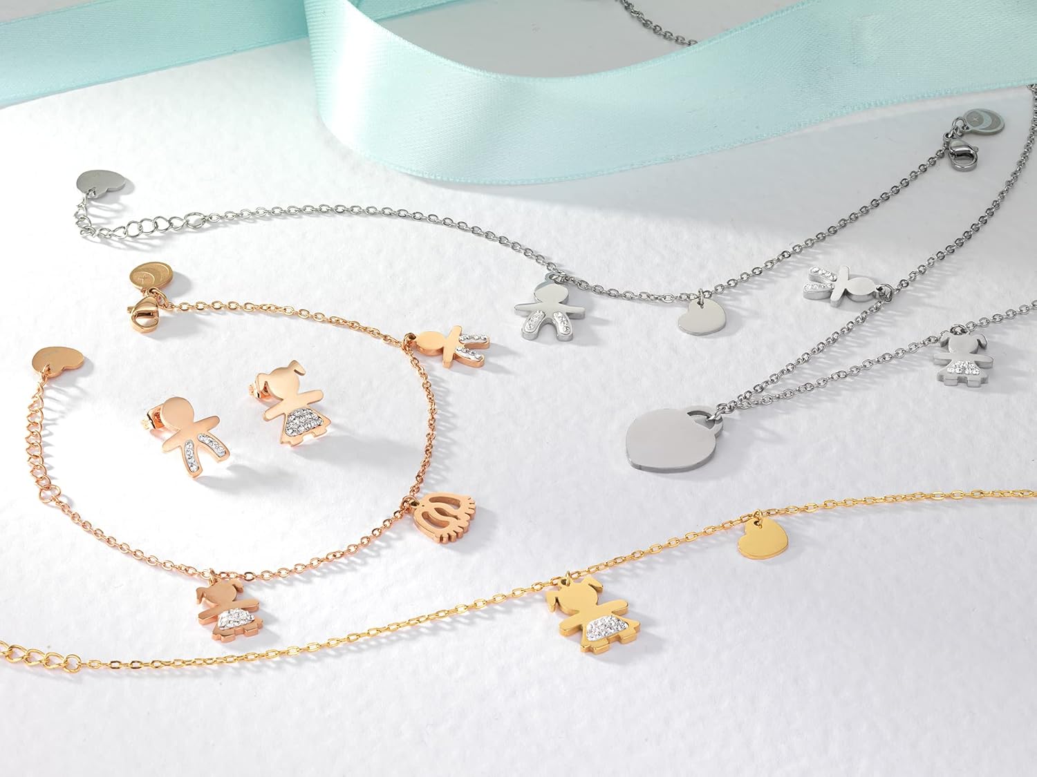 Thumbnail 5 de inSCINTILLE Boucles d'oreilles Bébé en Acier Inoxydable – Pack Cadeau