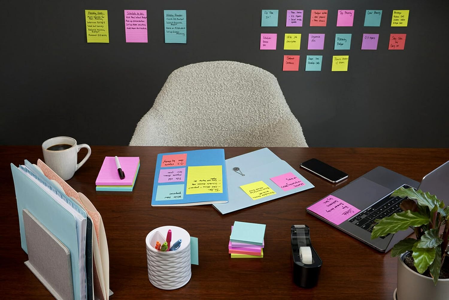 Thumbnail 6 de Post-it 4642-12SSMX Super Sticky Notes, 3 Sizes, Bright Colors, 12 Pads