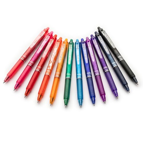 Thumbnail 8 de Pilot - 4 FriXion Ball Clicker: Stylo roller effaçable 0,7 mm, rétractable et ergonomique – noir/bleu/rouge/vert