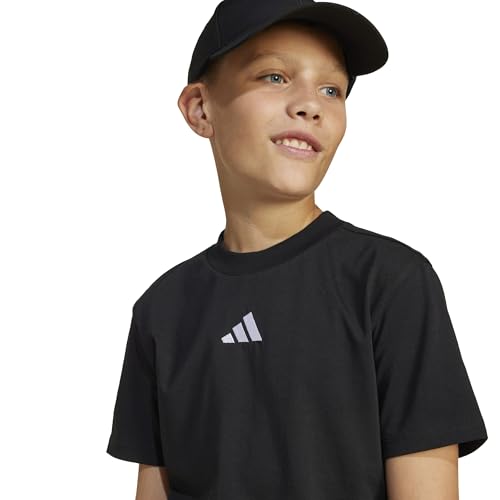 Detalle 2 de adidas Unisex Essentials T-Shirt 13-14 Years Black/White: comfort e stile daily per i giovani