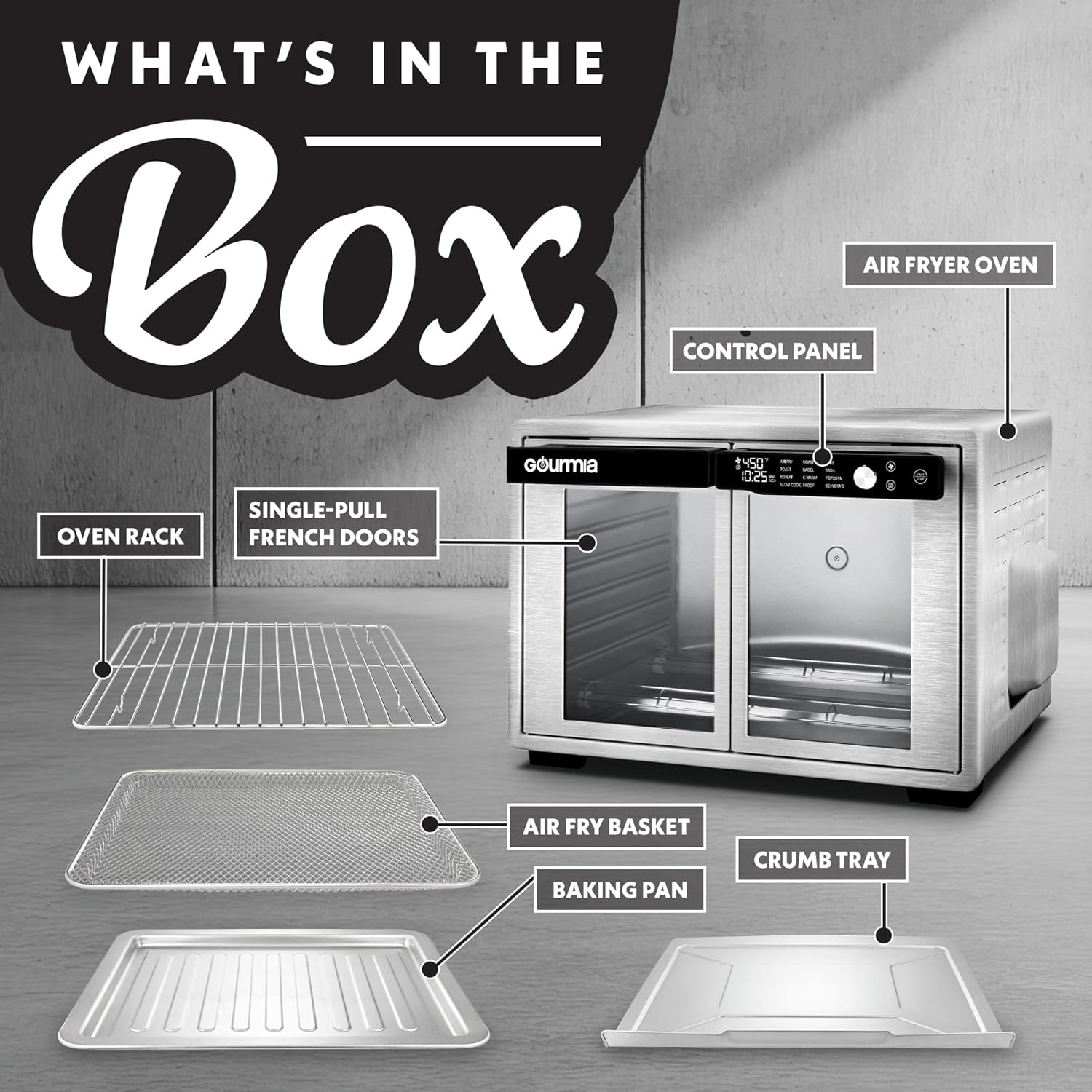 Thumbnail 3 de Gourmia French Door 37 Qt Air Fryer