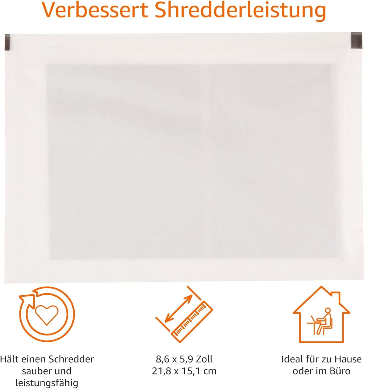 Thumbnail 1 de Amazon Basics Schmiermittelblätter für Aktenvernichter Mikroschnitt – 24er-Pack, Weiß
