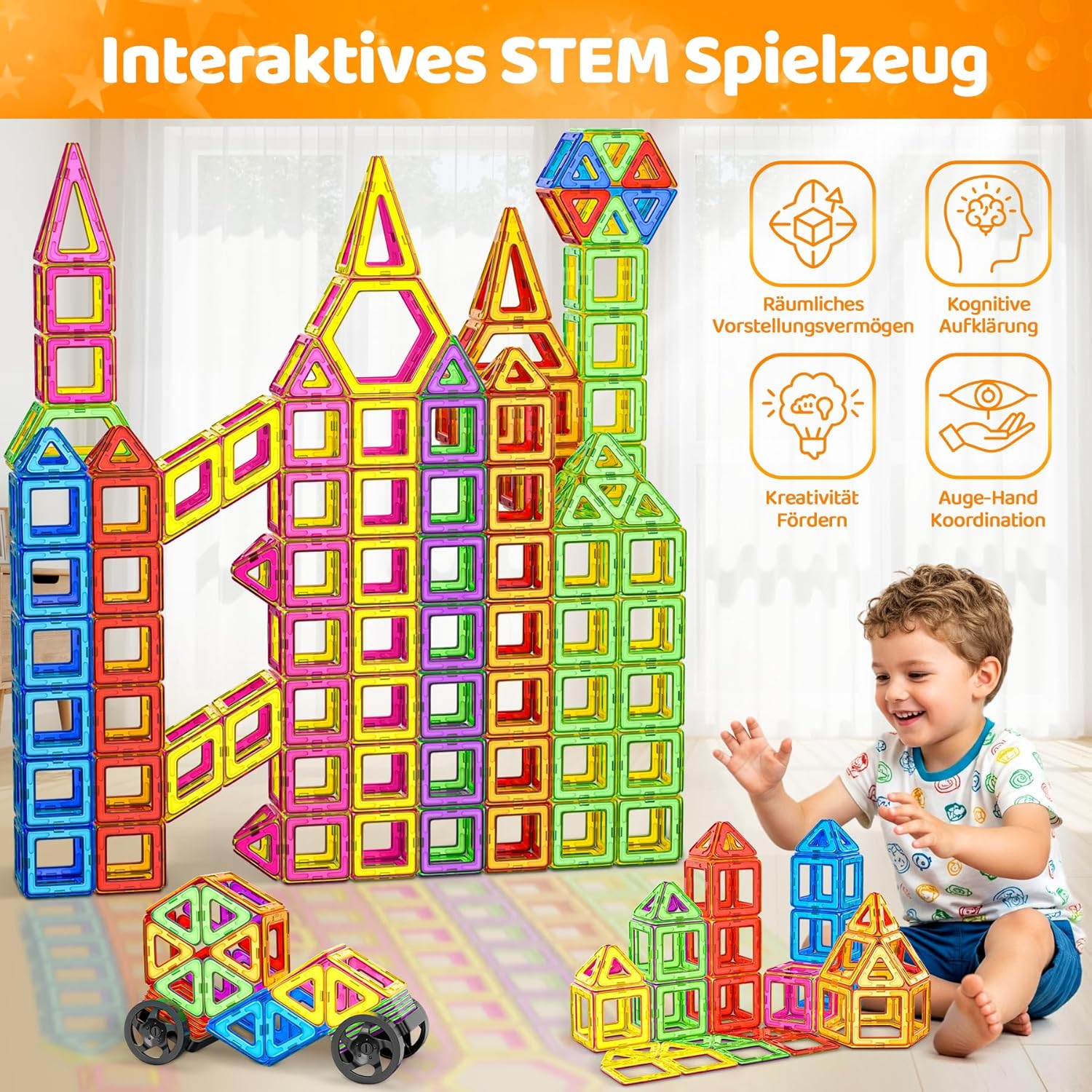 Detalle de COOLJOYA Magnetbausteine 120 Teile für 3+