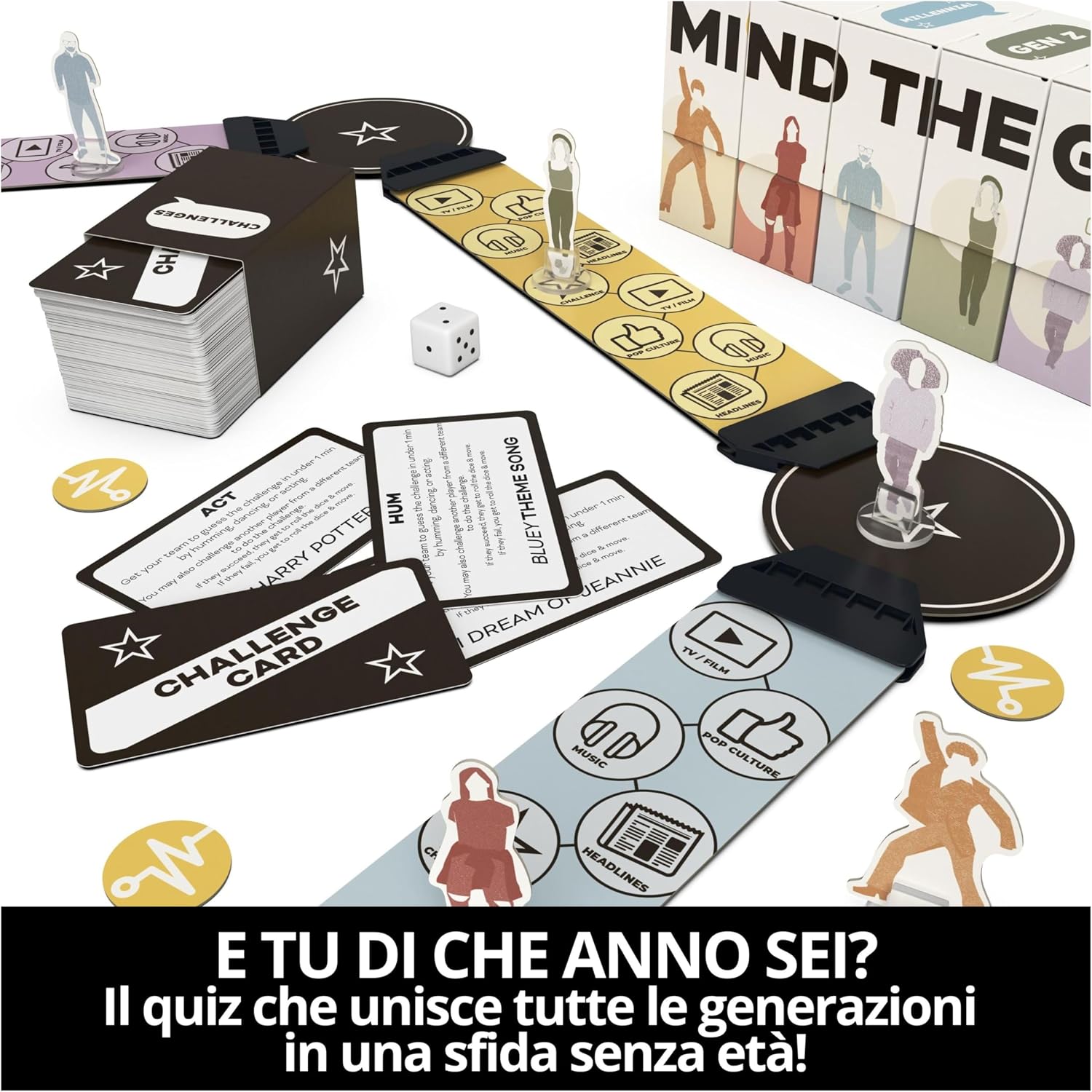 Detalle de Mind The Gap di Spin Master Games: il quiz intergenerazionale con 2.000 domande per tutta la famiglia