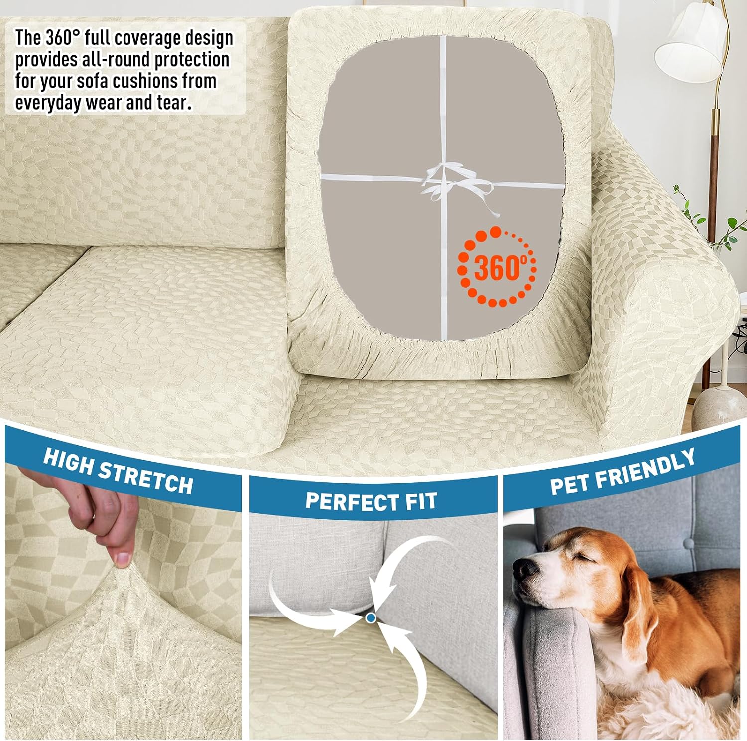 Thumbnail 3 de ZNSAYOTX Sofa Cushion Cover, 1-Pack