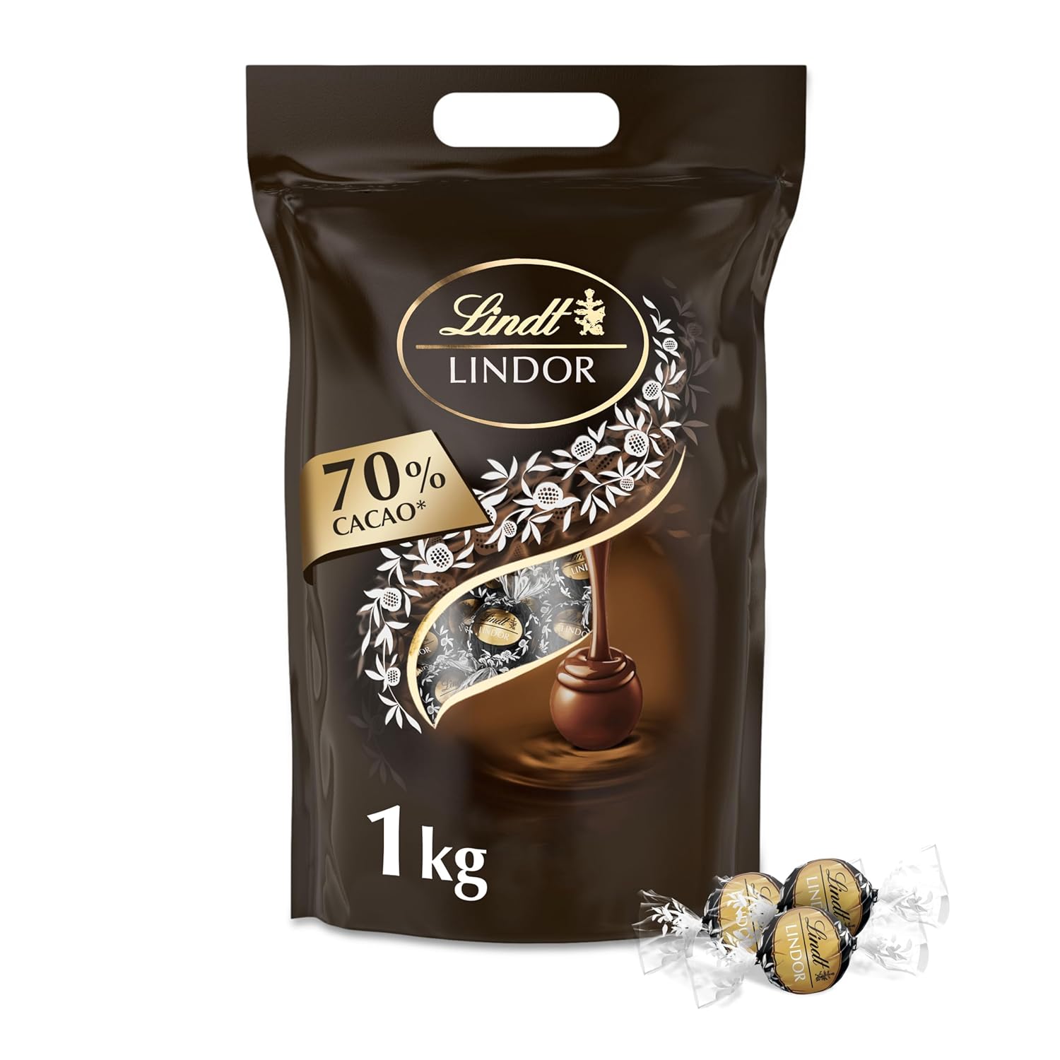 Detalle de Lindt LINDOR Extra Dunkel 1 kg 🍫