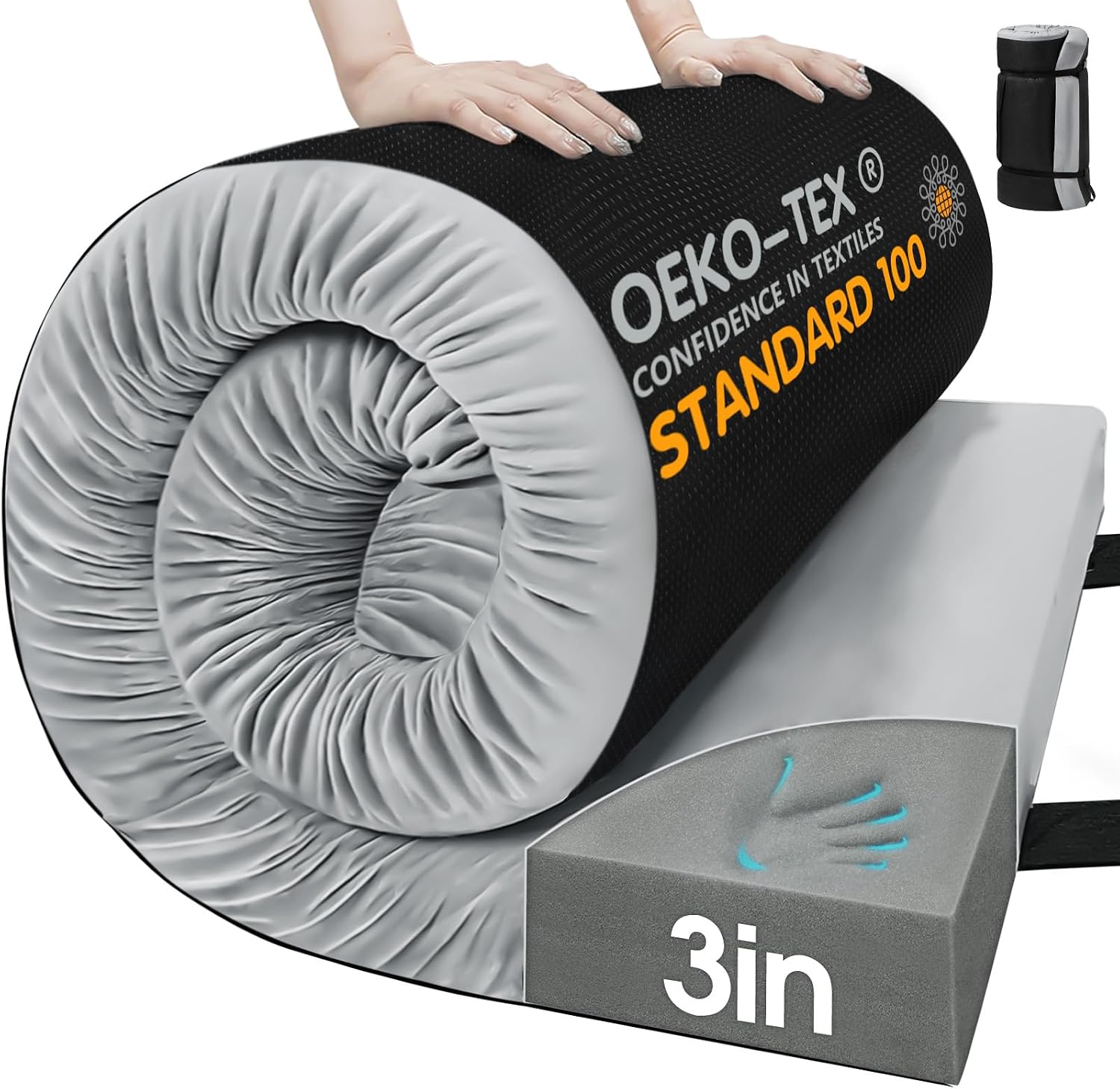 Detalle de CYMULA Camping Mattress Pad Memory Foam